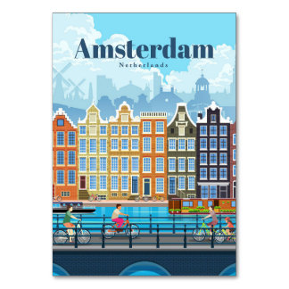 Travel Art Travel To Amsterdam Table Number