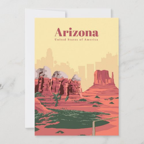 Travel Art Travel To Arizona Holiday Card