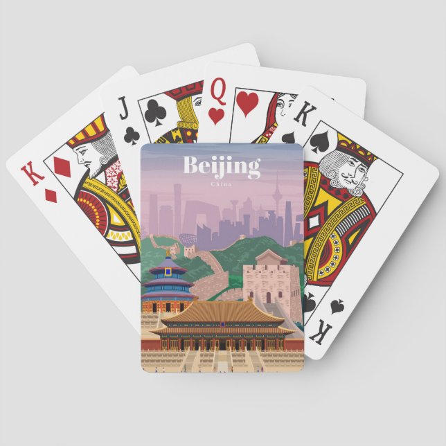 Travel Art Travel To Beijing China Poker Cards (Back)