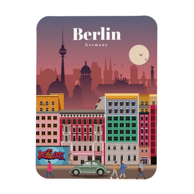 Travel Art Travel To Berlin Germany Magnet (Vertical)