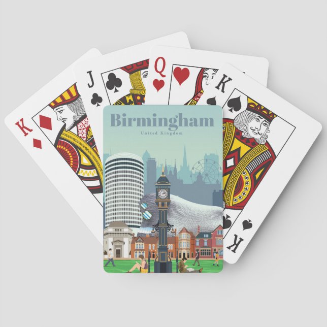 Travel Art Travel To Birmingham Poker Cards (Back)