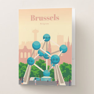 Travel Art Travel To Brussels Pocket Folder