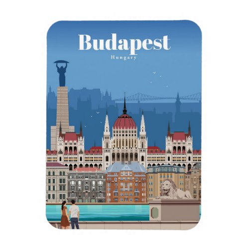 Travel Art Travel To Budapest Magnet