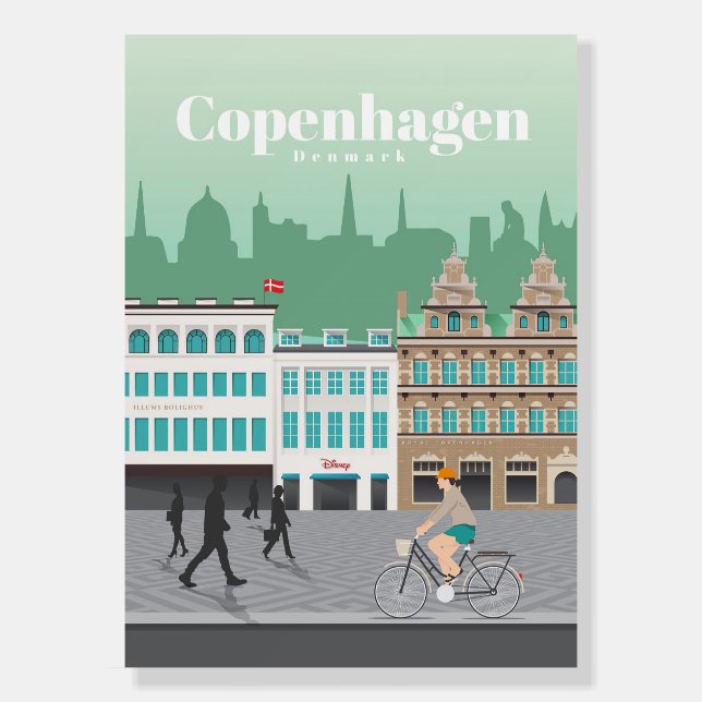 Travel Art Travel To Copenhagen Foam Board (Front)