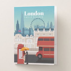 Travel Art Travel To London England Pocket Folder