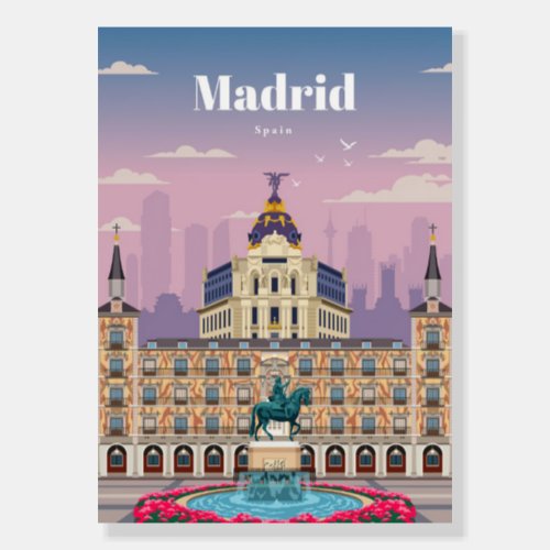Travel Art Travel To Madrid Spain Foam Board