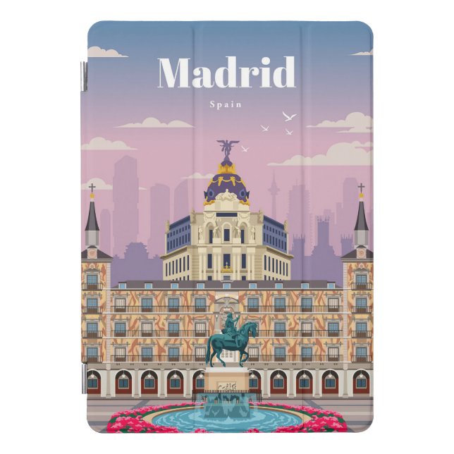 Travel Art Travel To Madrid Spain iPad Pro Cover (Front)