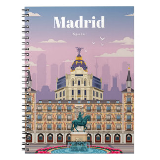 Travel Art Travel To Madrid Spain Notebook