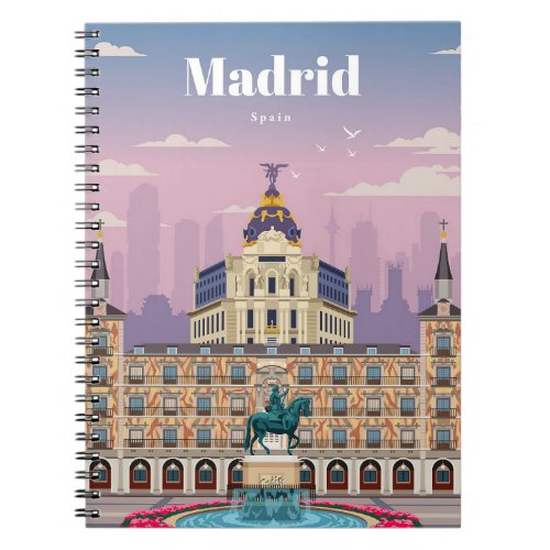 Travel Art Travel To Madrid Spain Notebook