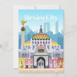 Travel Art Travel To Mexico City Invitation