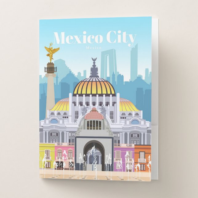 Travel Art Travel To Mexico City Pocket Folder (Front)