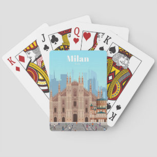 Travel Art Travel to Milan Italy Poker Cards