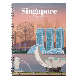 Travel Art Travel To Singapore Notebook