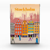 Sweden Stockholm Gamla Stan Watercolor - Nisuris Art