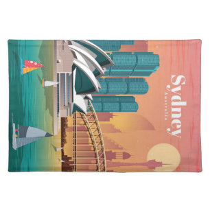 Travel Art Travel To Sydney Australia Cloth Placemat