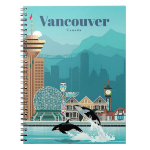Travel Art Travel To Vancouver Notebook