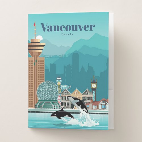 Travel Art Travel To Vancouver Pocket Folder Travel Art Travel To Vancouver Pocket Folder