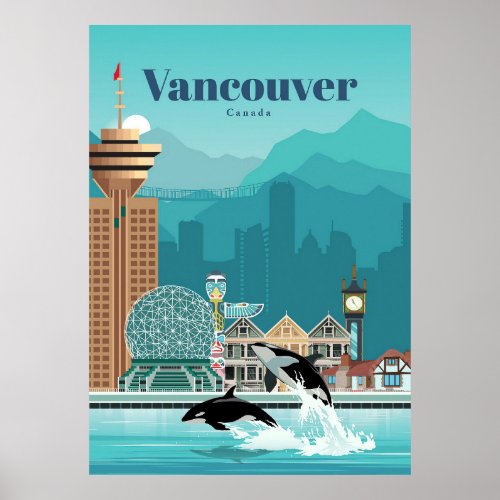 Travel Art Travel To Vancouver Poster