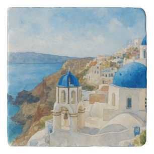 Travel Art Trivet • Vintage Holiday Traveler Gift 