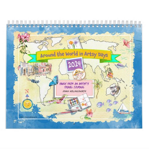 Travel Artists Watercolor Journal 2024 Calendar 