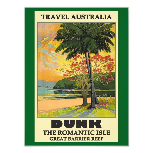 Travel Australia, Dunk, Photo Print (Front)