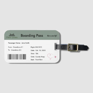Travel Baby Announcement Luggage Tag Neutral
