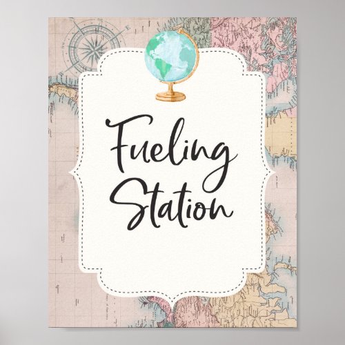 Travel Baby Shower Fueling Station Sign Adventure