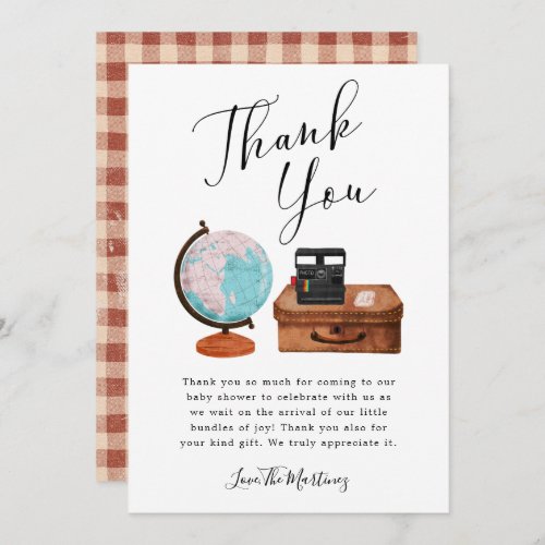 Travel Baby Shower Gender Neutral Thank You Card