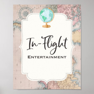 Travel Baby Shower In-Flight Entertainment Sign