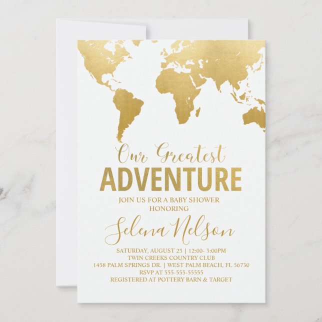 Travel Baby Shower Invitation (Front)