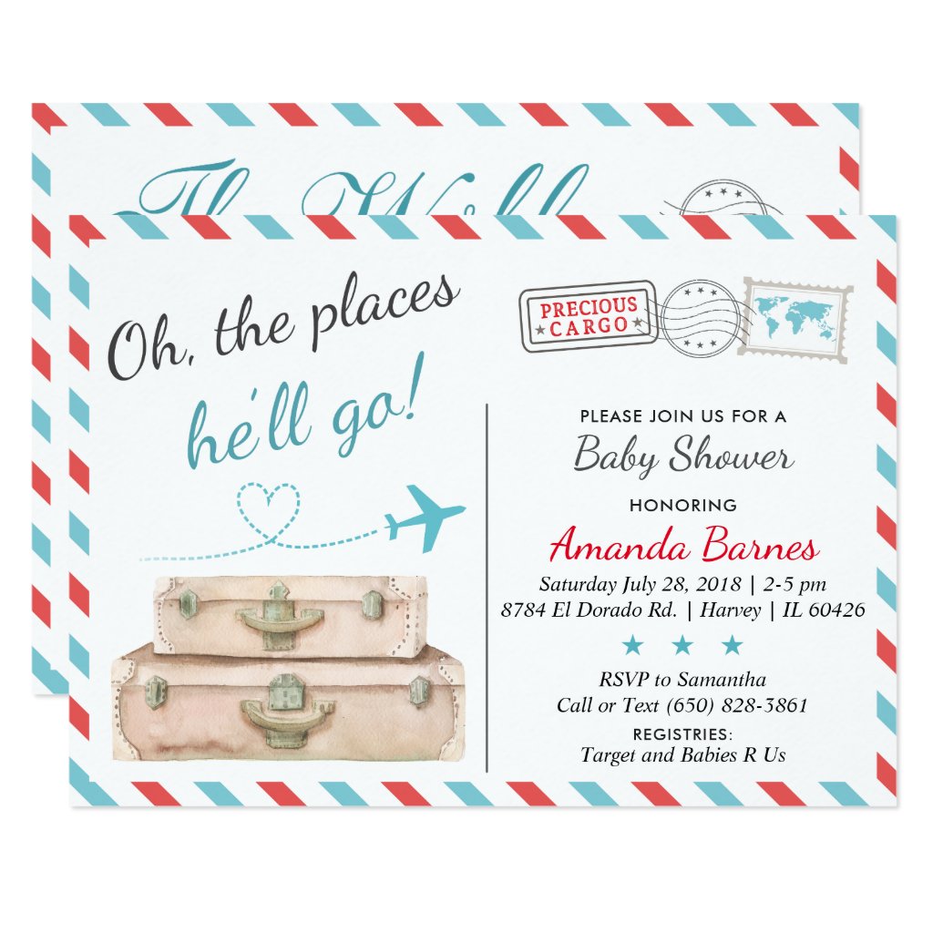 adventure baby shower invitations retro invites travel baby shower invitations