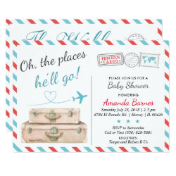 Travel Baby Shower Invitation, Airplane Invites