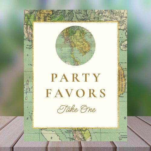 Travel Baby Shower Party Favors Table Sign