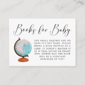 Travel Baby Shower Vintage Book Request  Enclosure Card (Front)