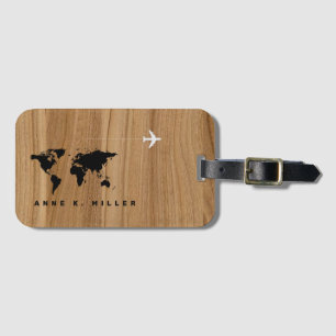 travel baggage identifier wood luggage tag