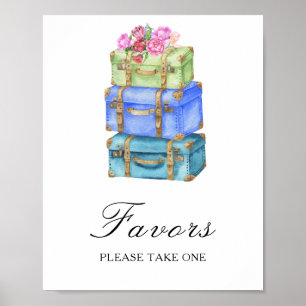 Travel bags bridal shower Favors Poster