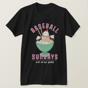 Travel Baseball Sundays Ice Cream T-Shirt