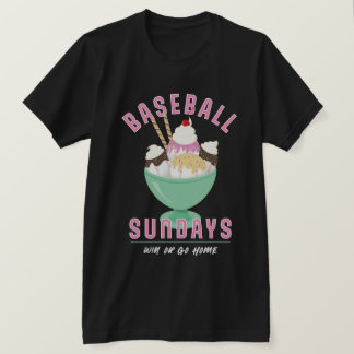 Travel Baseball Sundays Ice Cream T-Shirt
