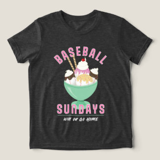 Travel Baseball Sundays Ice Cream T-Shirt Tri-Blend Shirt