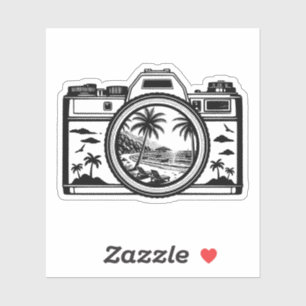 Travel Beach Photography Camera Sticker