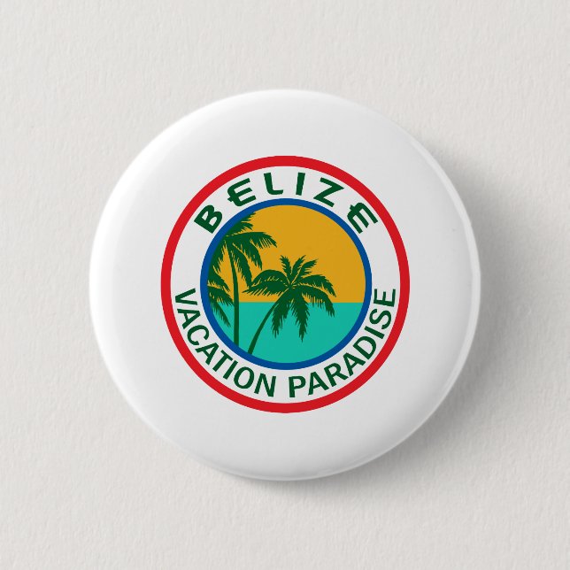 TRAVEL BELIZE PINBACK BUTTON (Front)