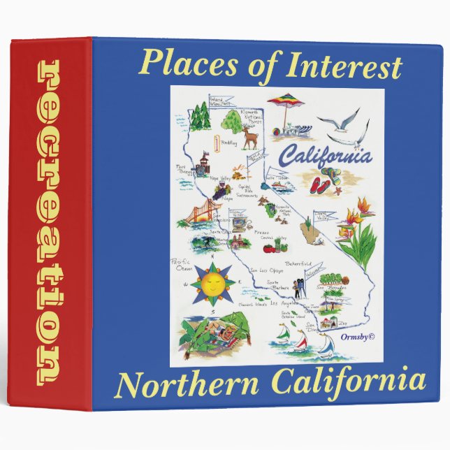 Travel Binder, Northern California Binder (Front/Spine)