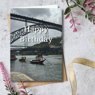 Travel Birthday Porto Portugal Fun Photo  Card
