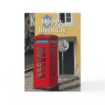 Travel Birthday Red Phone Booth Fun Photo 