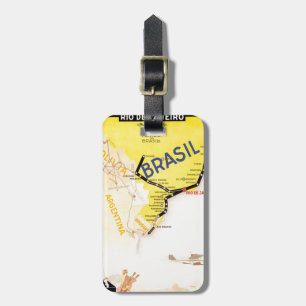 Travel Brasil Brazil By Airplane Luggage Tag