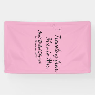 Travel bridal shower add name date miss to Mrs sim Banner