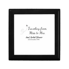 Travel bridal shower add name date miss to Mrs sim Gift Box