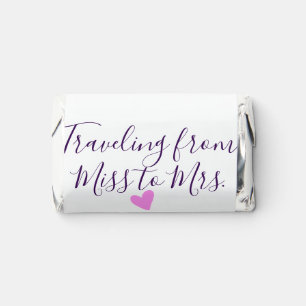 Travel bridal shower add name date miss to Mrs sim Hershey's Miniatures