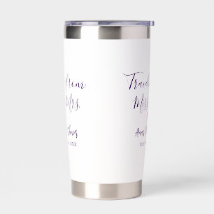 Travel bridal shower add name date miss to Mrs sim Insulated Tumbler