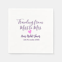 Travel bridal shower add name date miss to Mrs sim